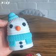 christmas_containers_hiko_-36.jpg Santa and Snowman - Christmas multicolor knitted container - Not needed supports