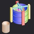 1-01.jpg Minimalist Cylinder Cup Negative Mold - Multi-Part Casting System