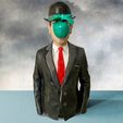 Magritte_art.jpg Surrealist Mystery Bust – Magritte-Inspired 'Son of Man' Sculpture