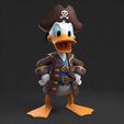 Donald-Pirate.jpg Donald Pirate - Modelo para impressão 3D | Figura de desenho animado de fanfarrão