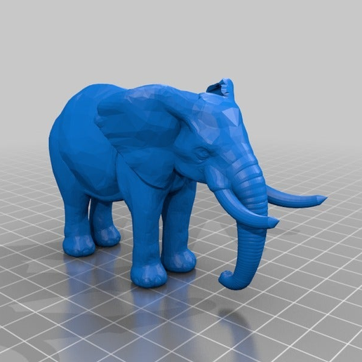 Download free STL file elephant more solid ears • Template to 3D print ...