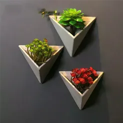 s-l1200.webp Triangular wall succulent planter