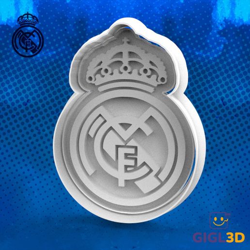 Real Madrid Logo STL - Real Madrid Shield Cutting + 3D Stamp for Football Fans