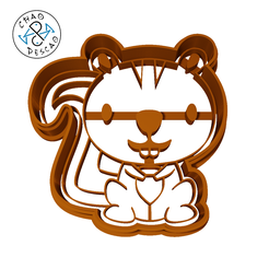 Cute-Chipmunk-6.5cm-2pc.png STL file Chipmunk - Forest Animals - Cookie Cutter - Fondant - Polymer Clay・3D printer model to download