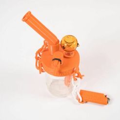 Weedhole-3-Hole-with-Accessories-2.jpg STL file WEEDHOLE 3 HOLE MAXIMALIST MASON JAR BUBBLER FULL KIT!・3D printing design to download