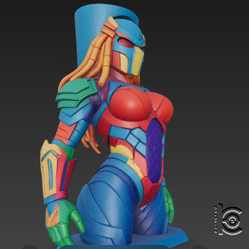 SNAG-0987.png Predatrix Sentinel Bust – 3D Model for Printing