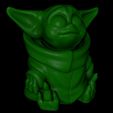 Baby Yoda.jpg STL file Baby Yoda (Easy print no support)・3D printer design to download