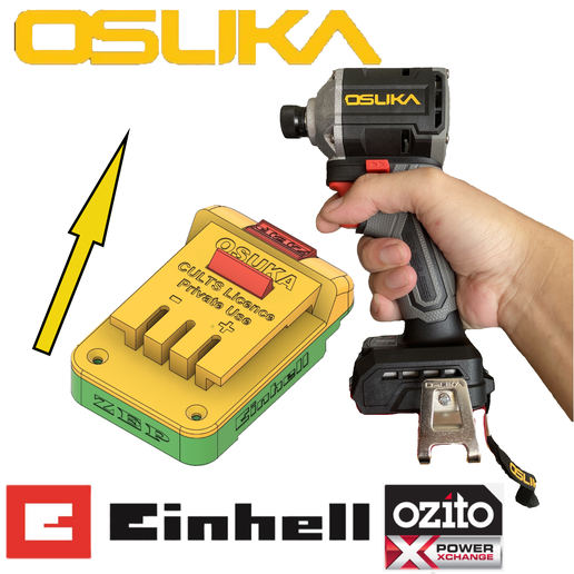 EINHELL / OZITO on OSUKA Battery adapter - 3D model önizlemesi