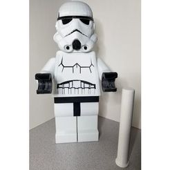 6c48ab01c8d5e9a3a67cf43db1e60aaa_preview_featured.jpg Free STL file Lego Stormtrooper TP Roll Holder・3D printable object to download