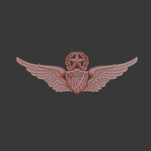 Master Army Astronaut Badge 3d relief .stl file