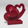 Shapr-Image-2024-04-09-191702.png Double Diamond Hearts statue, love home decor,  Romantic Anniversary Gift, Valentine's Day Gift, engagement gift, proposal, wedding