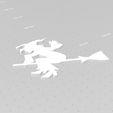WitchFlying9-1.jpg 14 Flying Witch Silhouettes, Witch Riding Broom, Witch Stencil, Halloween Window Art
