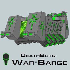 1-6mm-DeathBot-War-Barge-6.jpg Fichier 3D Barge de guerre DeathBot 6mm & 8mm・Modèle à imprimer en 3D à télécharger