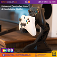 BASE-VIDEOJUEGOS-PUBLI1.png Soporte control consola Base control de videojuegos 3D xbox pplay station Universal Controller Stand Headphone Holder soporte auriculares