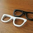 glasses02.jpg Fichier STL Pince à cheveux en forme de lunettes・Design pour impression 3D à télécharger, WallTosh