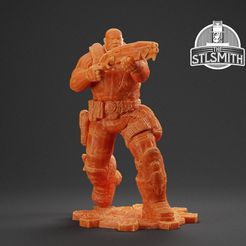 Augustus_Cole_Winter_Render_Smith.jpg STL file Augustus Cole Winter Gears of War OT Miniature STL・3D printing design to download