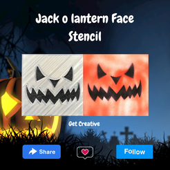 Jack o lantern Face Stencil Jack O Lantern Face Stencil