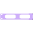 Left Passthrough.stl 1U Rack Cable Pass-Through Panel V2 – 19" Server Rack STL