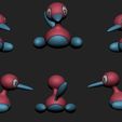 porygon-2-cults-6.jpg Archivo STL Pokemon - Porygon, Porygon 2 y Porygon Z con 2 bases・Objeto para impresora 3D para descargar, Fontoura3D