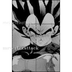 complete-image.png Archivo STL ARTE DE PARED - VEGETA・Diseño para descargar y imprimir en 3D