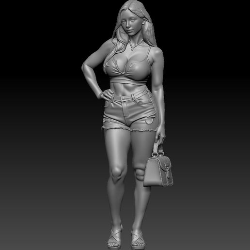 corner woman with handbag