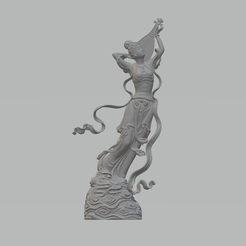 1.png STL-Datei Flying Rebound Pipa Ancient Beauty Skulptur 3D-Druck Modell・3D-druckbare Vorlage zum herunterladen