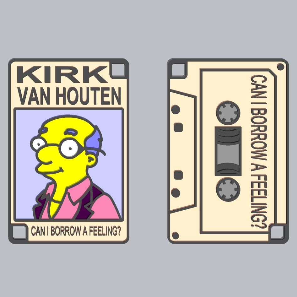 Stl File Kirk Van Houten Keychain Can I Borrow A Feeling・3d Printable Design To Download・cults
