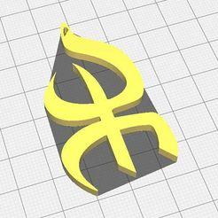 1.jpg Fichier STL gratuit Motif de porte cle Symbole berber・Modèle pour imprimante 3D à télécharger