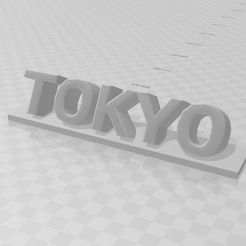 TOKYO.jpg Fichier STL TOKYO MOT EN 3D IDEAL DECO・Objet imprimable en 3D à télécharger