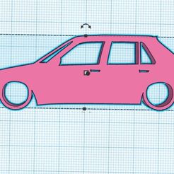 Web-capture_15-9-2023_14551_www.tinkercad.com.jpeg Archivo STL Llavero Peugeot 205 5 puertas Silhouette・Modelo para descargar e imprimir en 3D