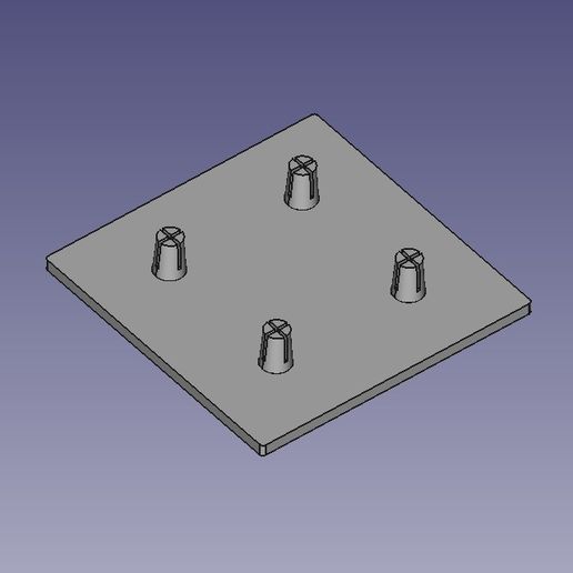 FreeCad 4040 V Slot Rail End Cover 3D model