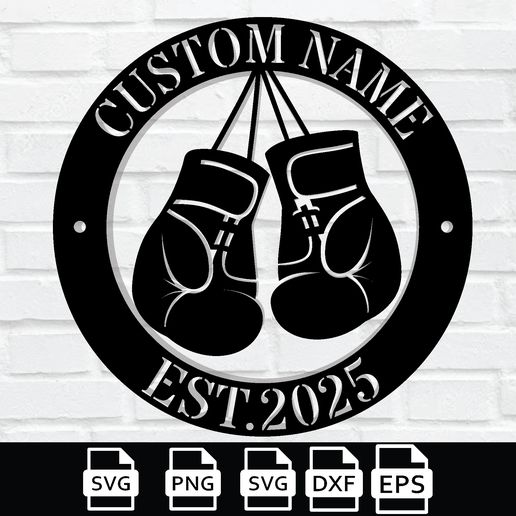 3D file Custom Boxing Metal Sign 🥊 ・Template to download and 3D print・Cults
