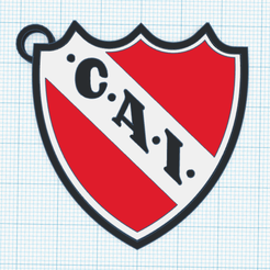 Cai-llavero.png Archivo STL Llavero de Independiente - CAI・Objeto de impresión 3D para descargar