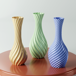 3D-Printed-Vase-1.png Файл STL Комплект 3 цифровых STL-файла 3D-печати вазы・Модель для загрузки и 3D-печати
