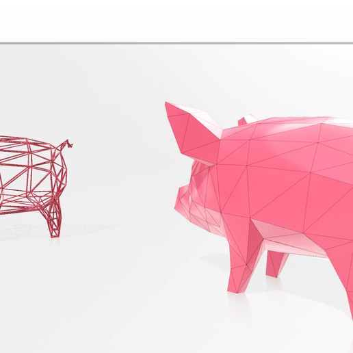 🐖 Puerco - Pig - Voxel - LowPoly - Wireframe 3D Model Print・Archivo 3D ...