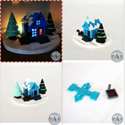 TILE001.jpg Free STL file Christmas accessories for my foldable mini house.・3D printer model to download, PA1