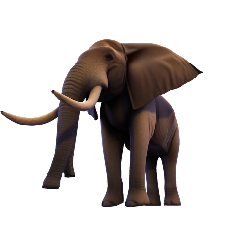 018.png Низкополигональный слон Саванна 3D модель