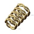 Eternity-Overlapping-knot-band-size6to10-00.jpg Anel de eternidade com nó sobreposto e torcido tamanhos 6 a 10 modelo de impressão 3D