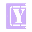 Y LEFT.stl 3D print - SPRAY PAINT - TEMPLATES NUMBERS and LETTERS  - 100mm SERIES