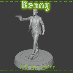 1.png Free 3D file Benny from Fallout New Vegas・3D printable design to download