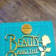 Snapchat-1170737523.jpg Beauty and the beast Logo Centerpiece / Cake topper / Logo centerpiece / Standing logo with base / Disney themed party decor