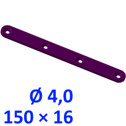 150x16_4-0.png Joining lug 150x16, screw Ø 4.0 mm