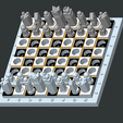 5551.png Chess board and figures minimalistic shapes and with magnet holders also best for blind players