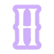 h_Low_case.stl Merlina - alphabet font - cookie cutter