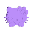 File 144128 - 1.stl Топпер для бейджей с катушкой Flat Back KITTEN - HELLO KITTY - Топпер для захвата телефона - 3MF