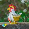6.png Print in Place Tiny Rooster no supports
