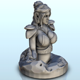 102.png Bust of woman with dress and hair in bun (19) - Medieval Fantasy Magic Feudal Old Archaic Saga 28mm 15mm