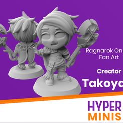 Creator_Takoyaki.png Descargar archivo STL gratis Creador de Chibi Takoyaki - Ragnarok Online Fan Art • Modelo para la impresión en 3D, HyperMiniatures