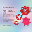 Cover-7.png Spiked Heart 1 Clay Cutter - Sword Love STL Digital File Download- 8 sizes and 2 Cutter Versions