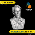 WB-Yeats-Personal.png 3D Model of W.B. Yeats - High-Quality STL File for 3D Printing (PERSONAL USE)